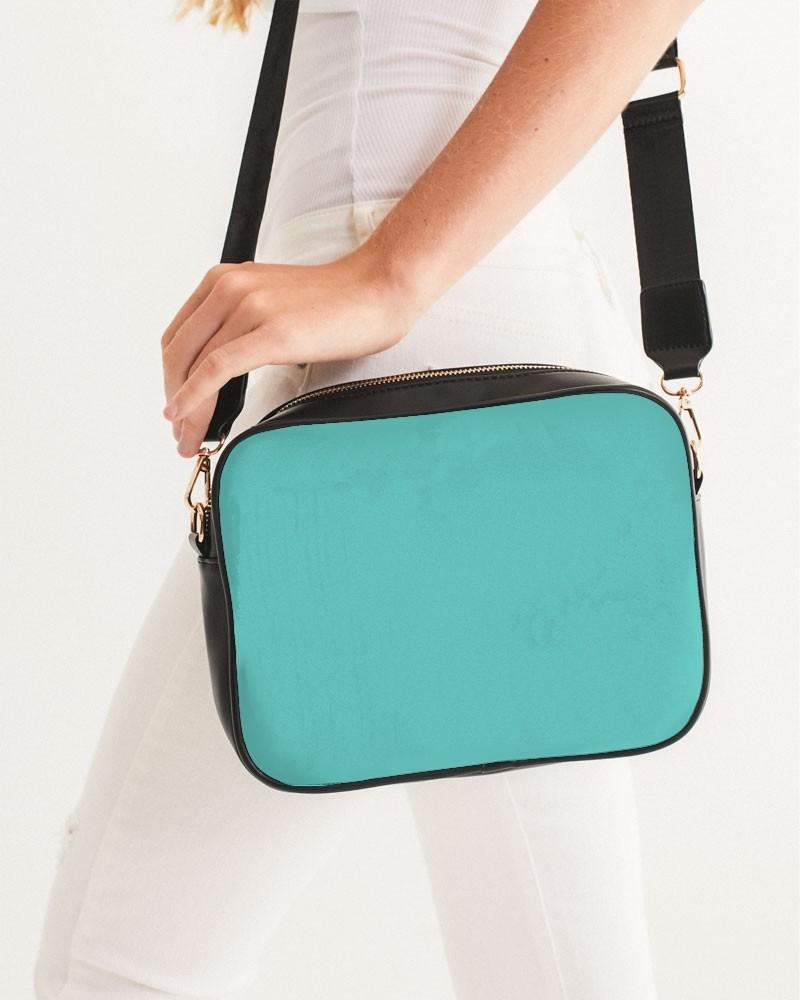 Pastel Blue Cool Green Crossbody Bag C60M0Y30K0 - Woman Side CloseUp