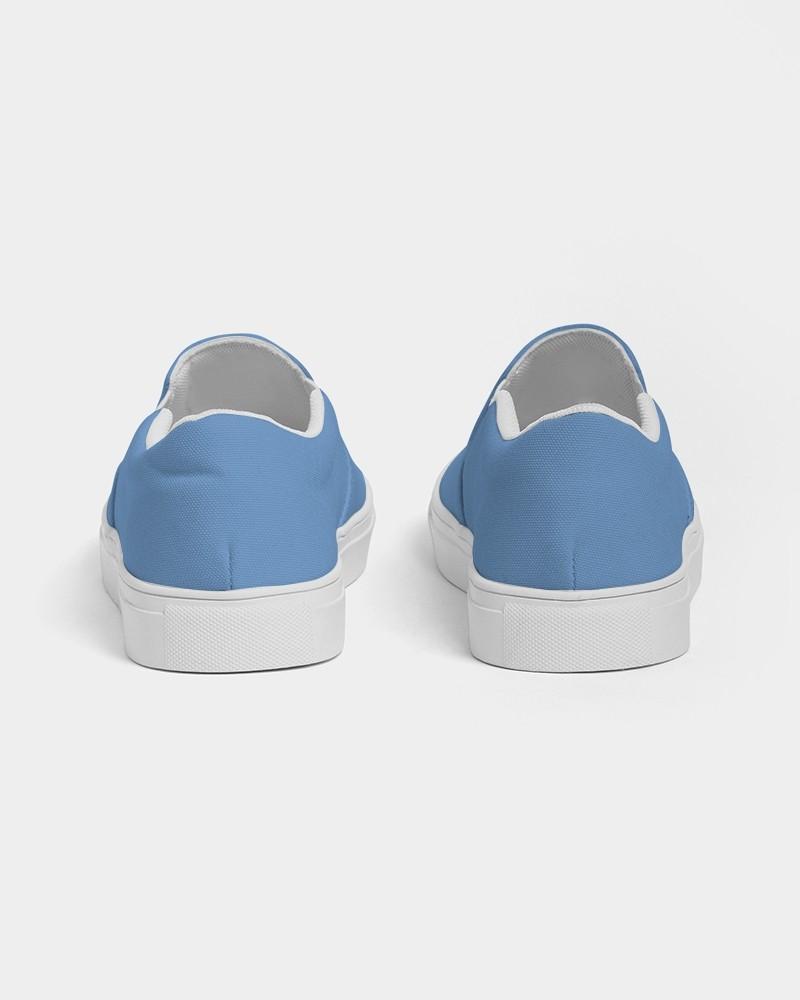 Pastel Blue Men's Slip-On Canvas Sneakers C60M30Y0K0 - Back
