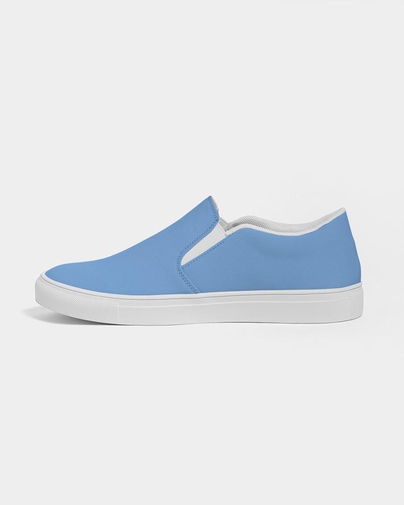 Pastel Blue Men's Slip-On Canvas Sneakers C60M30Y0K0 - Side 1