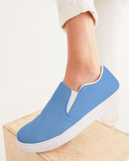 Pastel Blue Women's Slip-On Canvas Sneakers C60M30Y0K0 - Woman CloseUp
