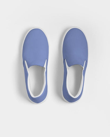 Pastel Blue Women's Slip-On Canvas Sneakers C60M45Y0K0 - Top