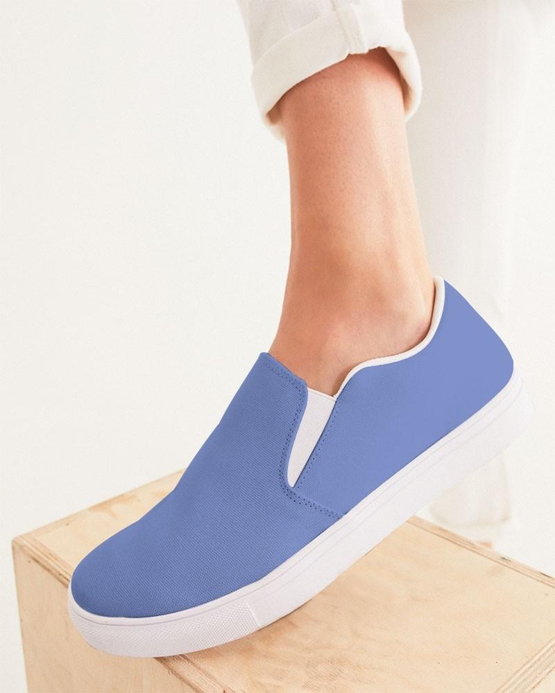 Pastel Blue Women's Slip-On Canvas Sneakers C60M45Y0K0 - Woman CloseUp