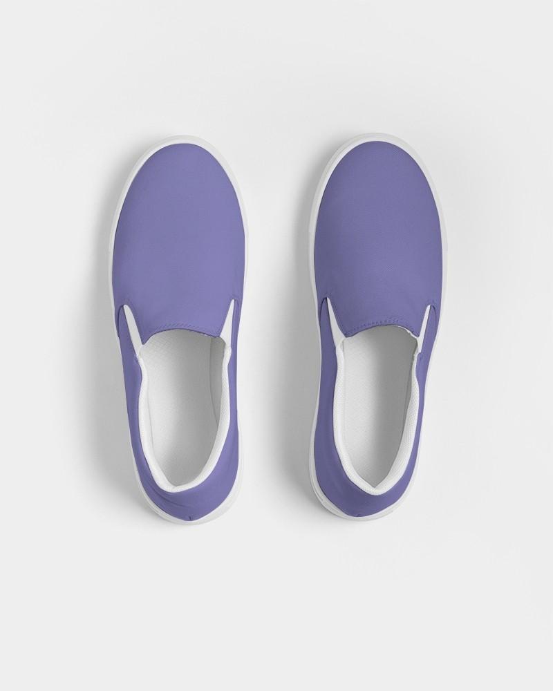Pastel Blue Women's Slip-On Canvas Sneakers C60M60Y0K0 - Top