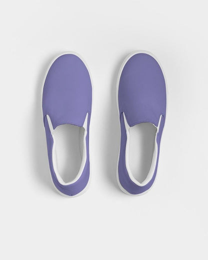 Pastel Blue Women's Slip-On Canvas Sneakers C60M60Y0K0 - Top