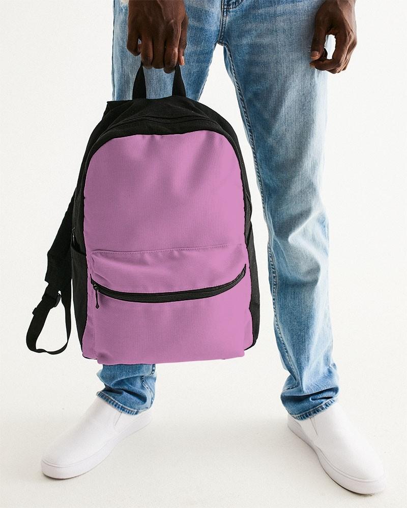 Pastel Magenta Purple Canvas Backpack C15M60Y0K0 - Man Holding