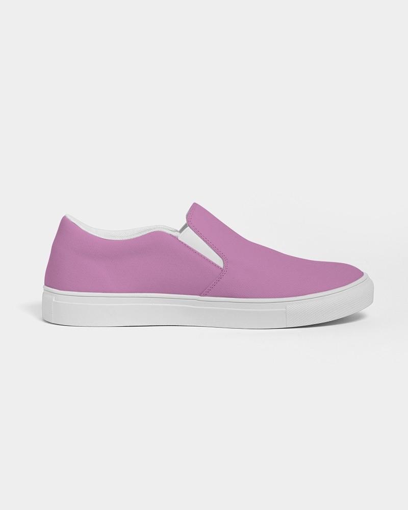 Pastel Magenta Purple Men's Slip-On Canvas Sneakers C15M60Y0K0 - Side 4