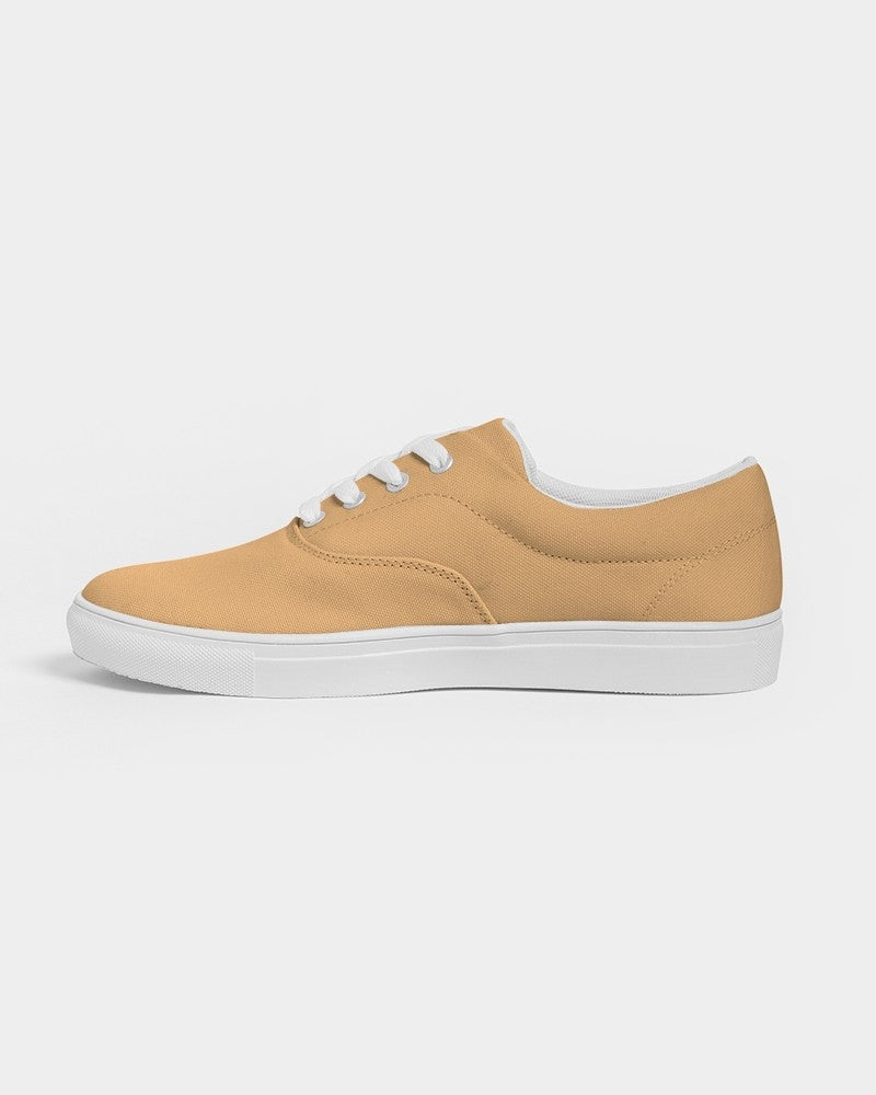 Pastel Orange Canvas Sneakers C0M30Y60K0 - Side 1