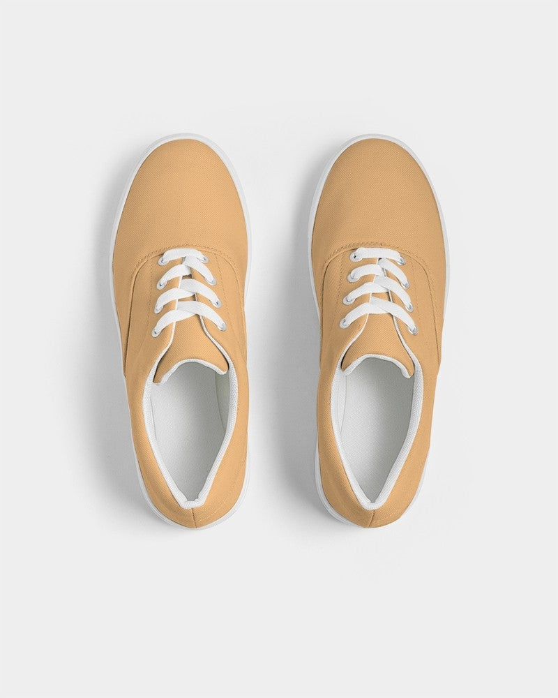 Pastel Orange Canvas Sneakers C0M30Y60K0 - Top