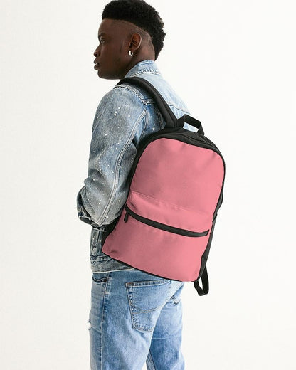Pastel Pink Canvas Backpack C0M60Y30K0 - Man Back CloseUp