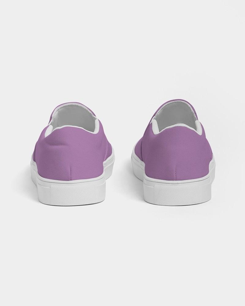 Pastel Purple Men's Slip-On Canvas Sneakers C30M60Y0K0 - Back