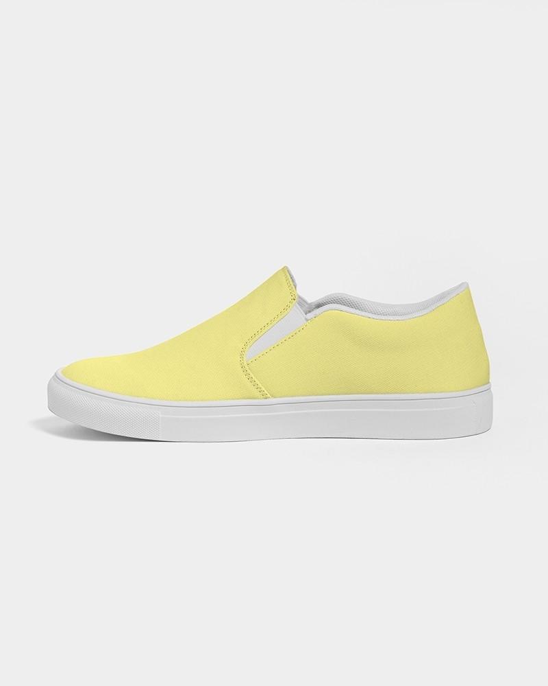 Pastel Yellow Men's Slip-On Canvas Sneakers C0M0Y60K0 - Side 1