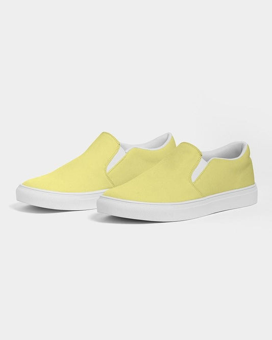 Pastel Yellow Men's Slip-On Canvas Sneakers C0M0Y60K0 - Side 3