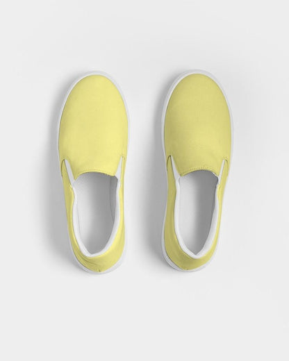 Pastel Yellow Men's Slip-On Canvas Sneakers C0M0Y60K0 - Top