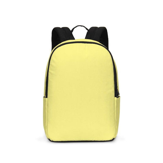 Pastel Yellow Waterproof Backpack C0M0Y60K0 - Backpack