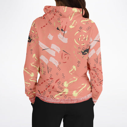 Abstract Salmon Hand Drawn Memphis Unisex Hoodie with PLUS size