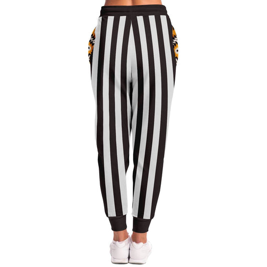 Brown Striped Classy Joggers | Unisex - Qolord