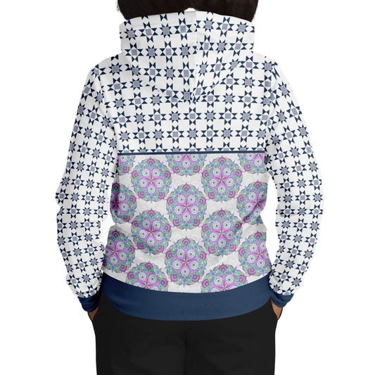 Blue Triangle Star Purple Mandala Hoodie | Unisex - Qolord