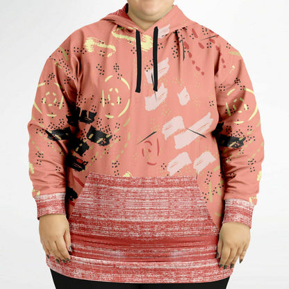 Abstract Salmon Hand Drawn Memphis Unisex Hoodie with PLUS size