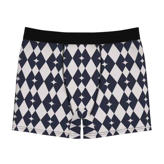 Classic Navy Blue Weird Form Boxer Briefs - Qolord