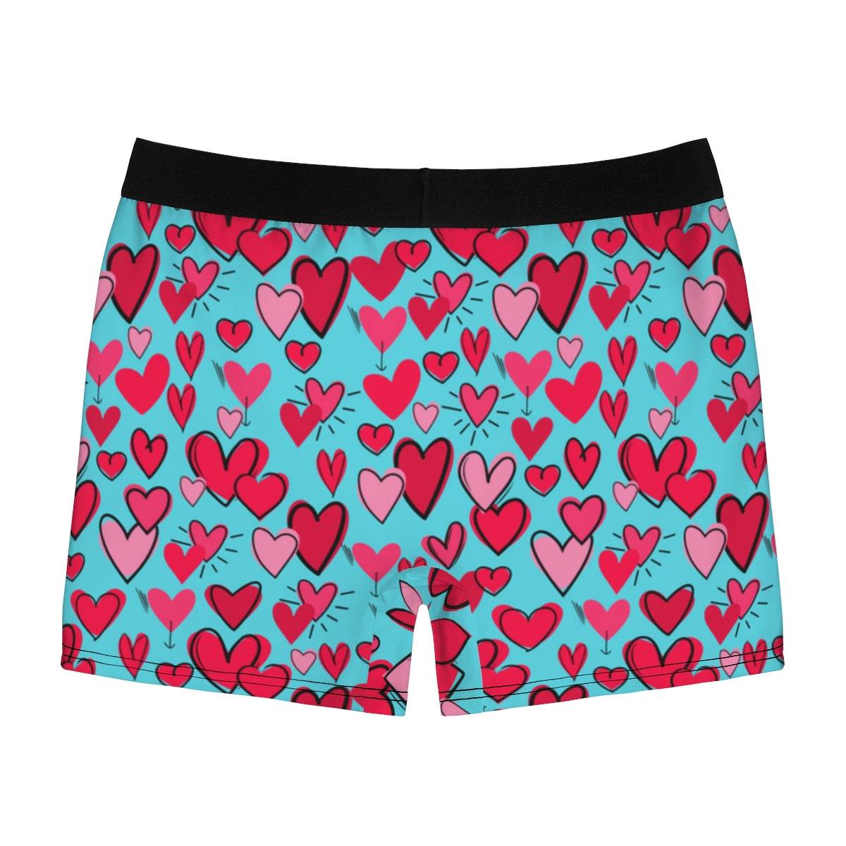 Happy Shorts Wide Boxer Shorts Men With Little Red Hearts | Underwear District Happy Shorts Wide Boxer Shorts Men With Little Red Hearts | Underwear District